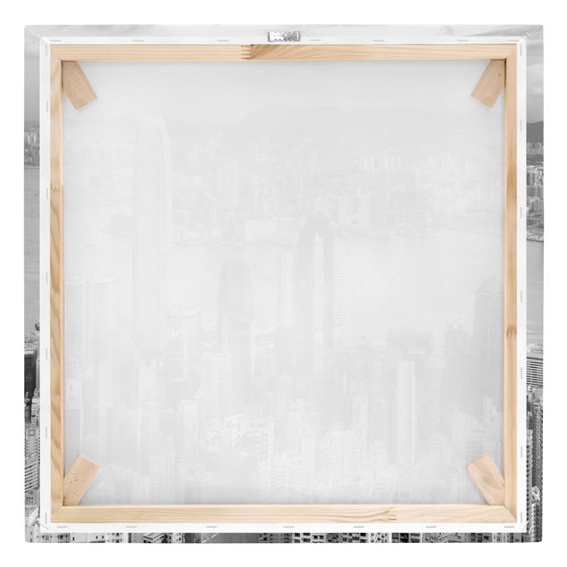 Leinwandbild Schwarz-Weiß - Skyline Nostalgia - Quadrat 1:1