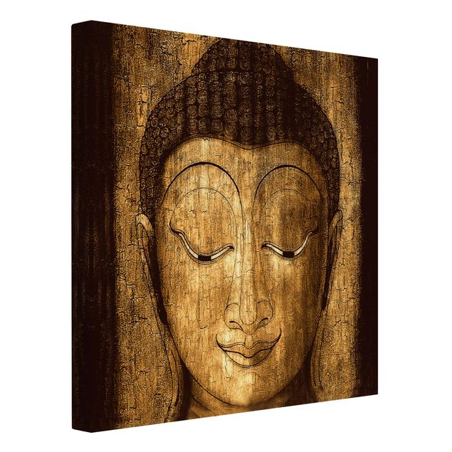 Leinwandbild - Smiling Buddha - Quadrat 1:1