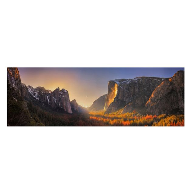 schöne Leinwandbilder Sonnenuntergang im Yosemite