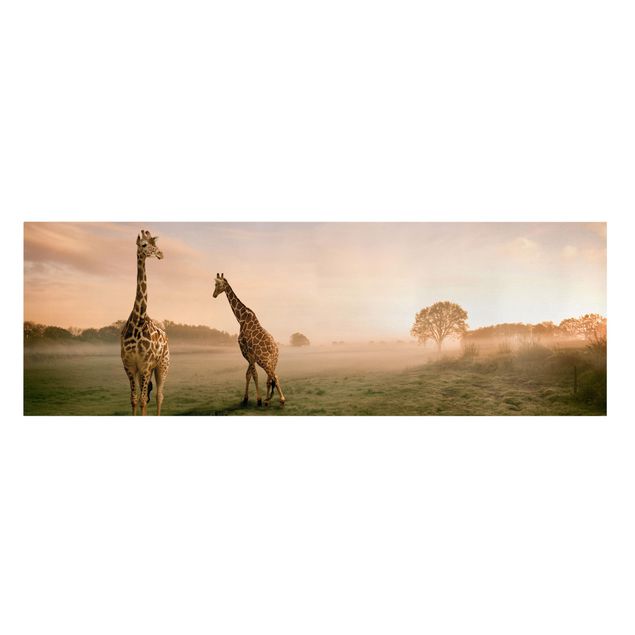 Leinwandbilder kaufen Surreal Giraffes