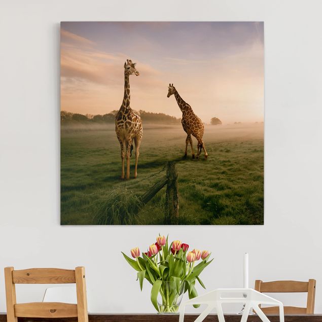 Leinwandbilder Naturmotive Surreal Giraffes