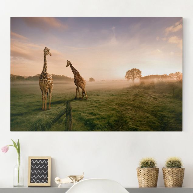 Leinwand Natur Surreal Giraffes