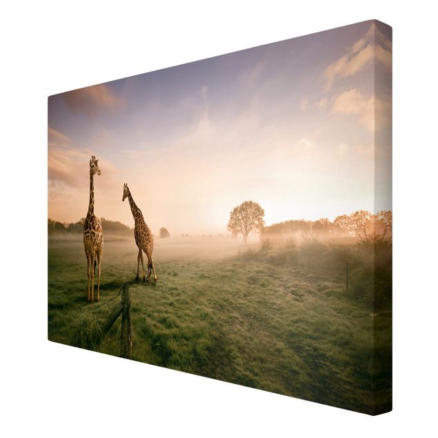 Leinwandbild - Surreal Giraffes - Quer 3:2