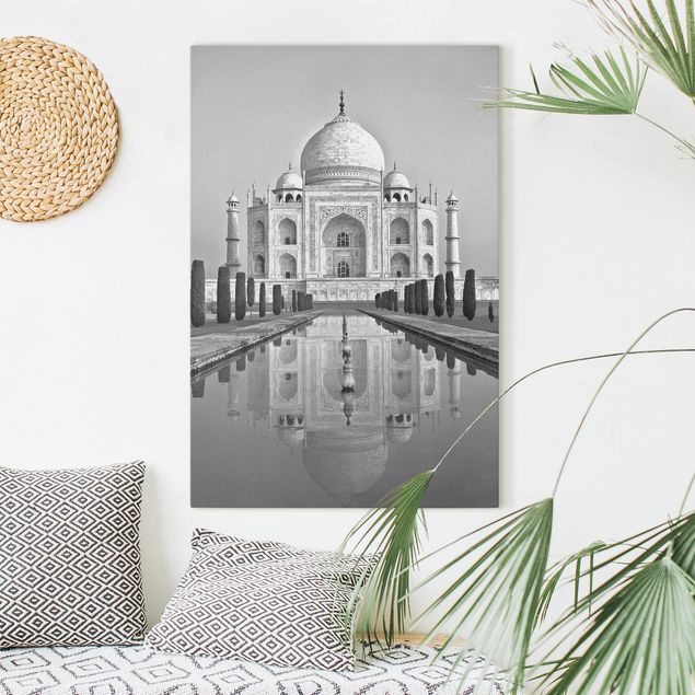 moderne Leinwandbilder Taj Mahal mit Garten
