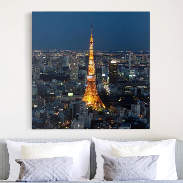 Skyline Leinwandbild Tokyo Tower