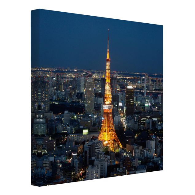 Leinwandbild - Tokyo Tower - Quadrat 1:1