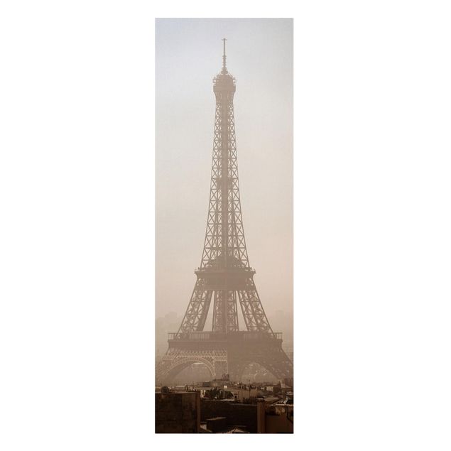 Leinwandbild - Tour Eiffel - Panorama Hoch