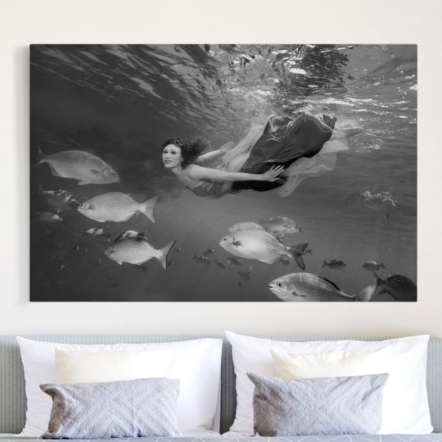 schwarz-weiß Bilder auf Leinwand Underwater Beauty II