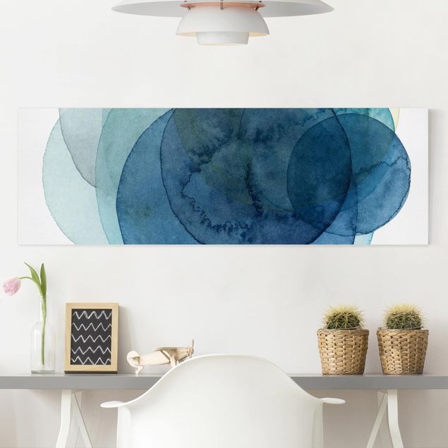 Leinwandbilder abstrakt Urknall - blau