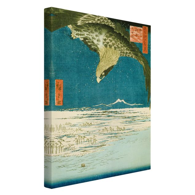 schöne Leinwandbilder Utagawa Hiroshige - Die Hunderttausend-Tsubo-Ebene