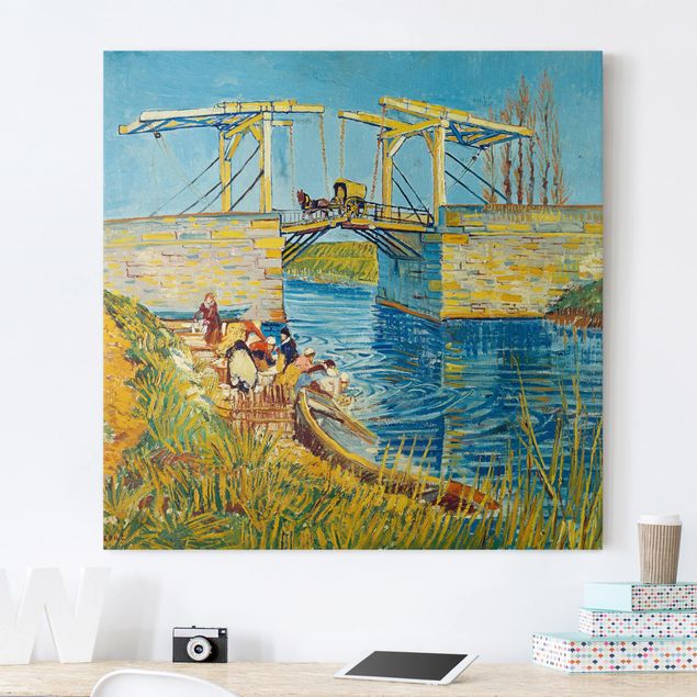 Impressionistische Bilder Vincent van Gogh - Zugbrücke in Arles