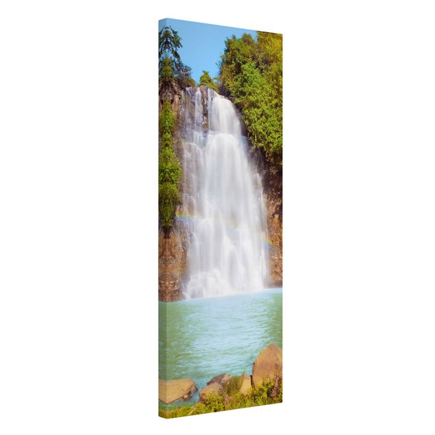 schöne Leinwandbilder Wasserfall Romantik