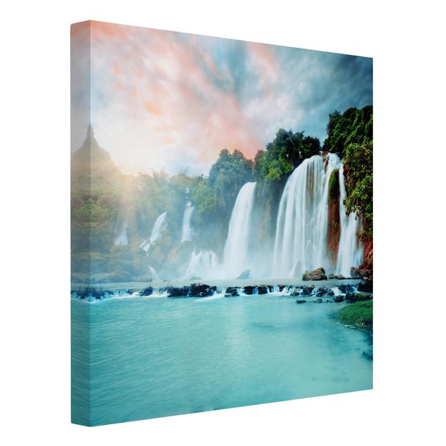 Leinwandbilder kaufen Wasserfallpanorama