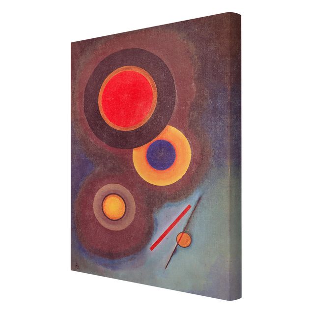 Leinwandbild - Wassily Kandinsky - Komposition mit Kreisen und Linien - Hoch 2:3