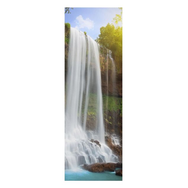 Leinwandbild - Waterfalls - Panorama Hoch