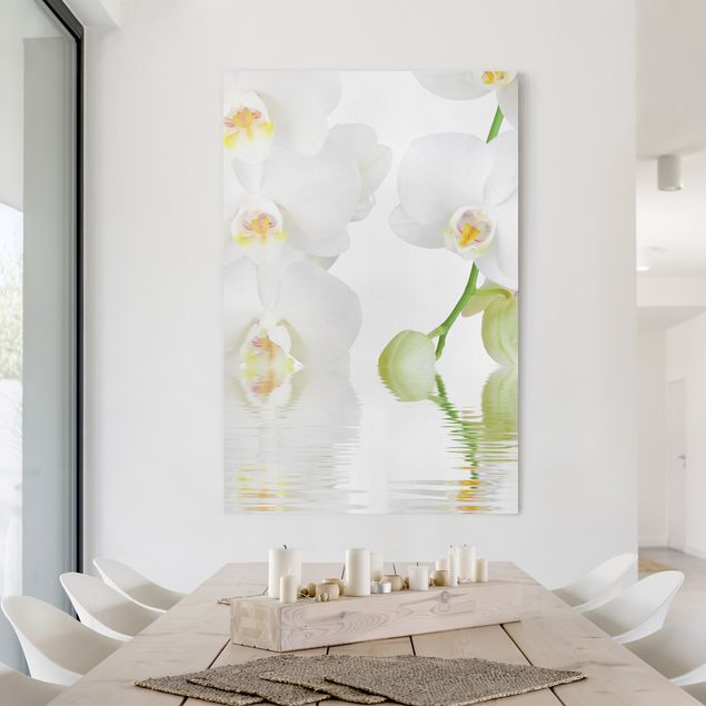 Blumenbilder auf Leinwand Wellness Orchidee - Weiße Orchidee