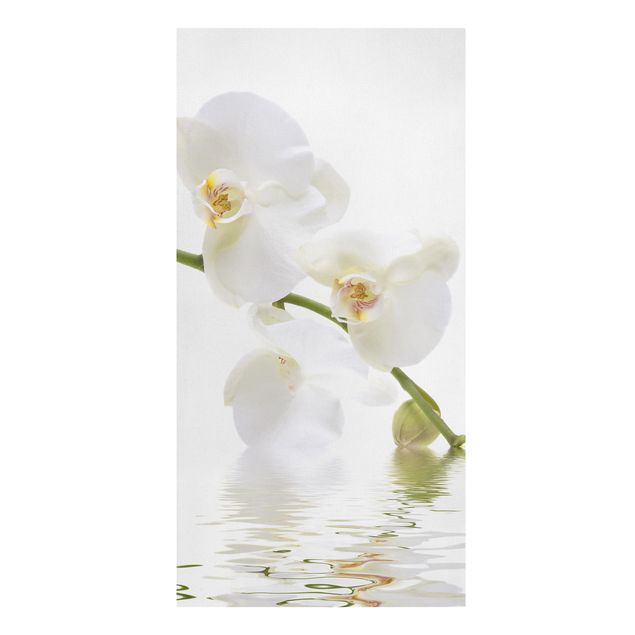 Leinwandbild - White Orchid Waters - Hoch 1:2