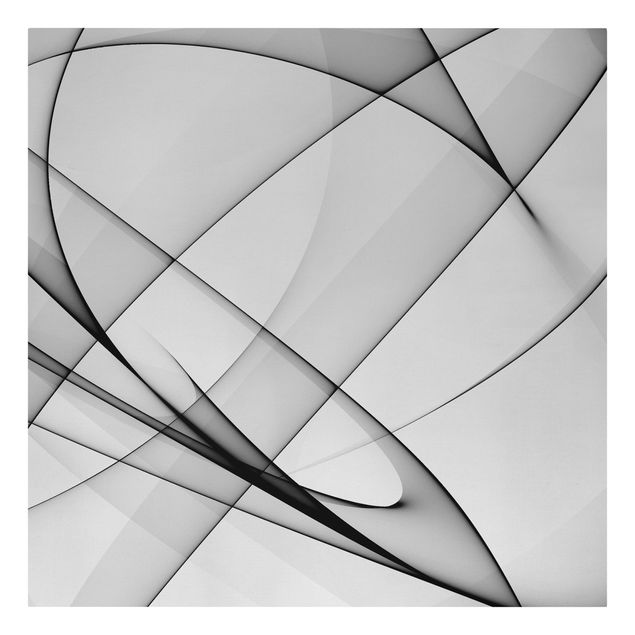 Leinwandbild Schwarz-Weiß - Winter Shapes - Quadrat 1:1