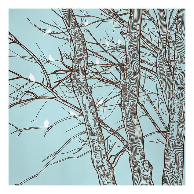 Wandbilder Winterbäume
