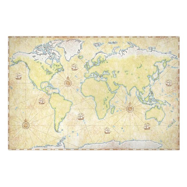 Leinwandbild - World Map - Quer 3:2