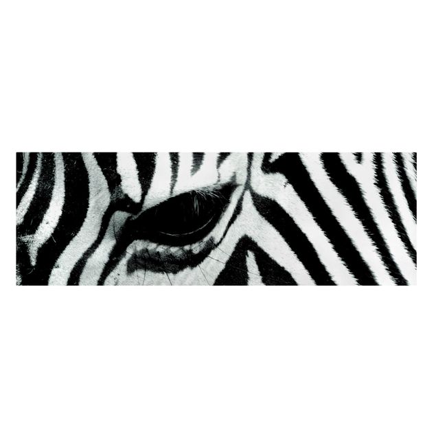 Leinwandbild Schwarz-Weiß - Zebra Crossing No.4 - Panoramabild Quer