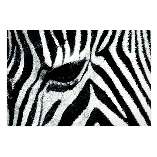 Leinwandbild Schwarz-Weiß - Zebra Crossing - Quer 3:2