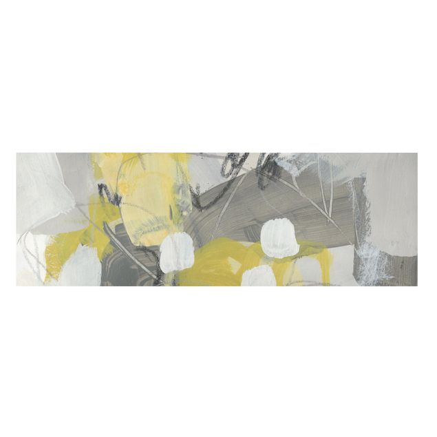 Leinwandbild - Zitronen im Nebel III - Panorama 1:3