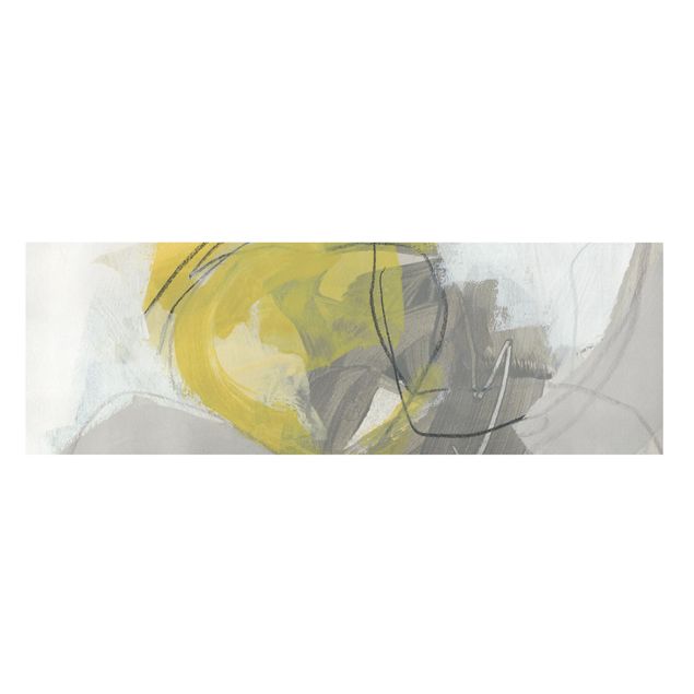 Leinwandbild - Zitronen im Nebel IV - Panorama 1:3