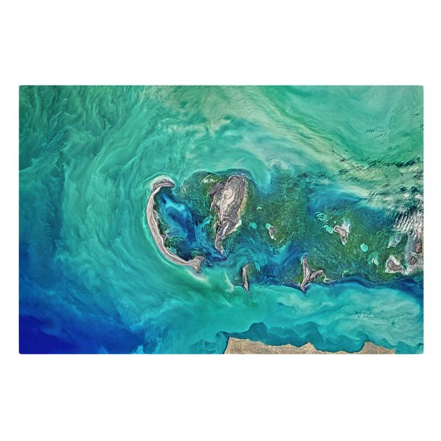 Leinwandbild - NASA Fotografie Kaspisches Meer - Querformat 3:2