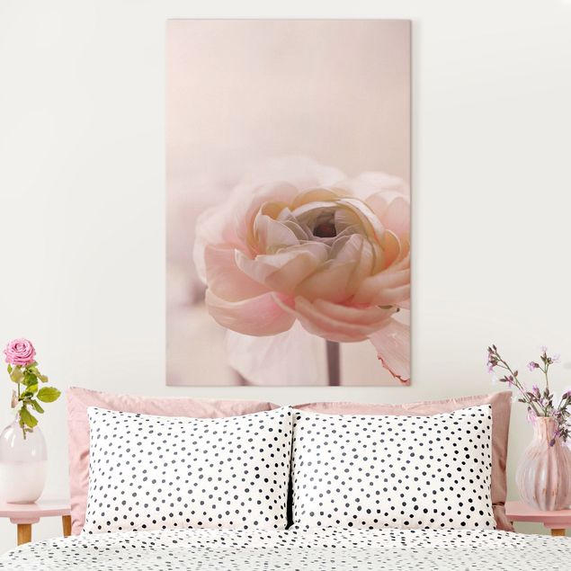 Leinwandbilder Rosen Rosa Blüte im Fokus