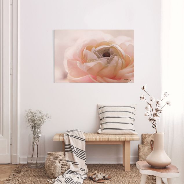 Blumenbilder auf Leinwand Rosa Blüte im Fokus