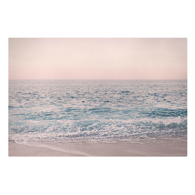 Leinwandbilder kaufen Roségoldener Strand am Morgen