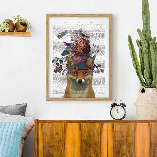 Sprüche Bilder mit Rahmen Vogelfänger - Fuchs mit Artischocke