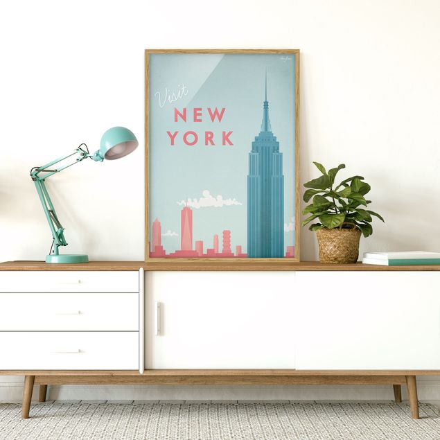 Moderne Bilder mit Rahmen Reiseposter - New York