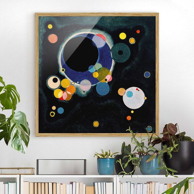 Kunstdrucke mit Rahmen Wassily Kandinsky - Skizze Kreise