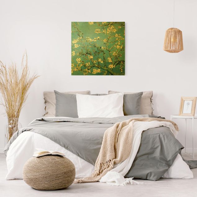Leinwandbild Gold - Vincent van Gogh - Mandelblüte - Quadrat 1:1