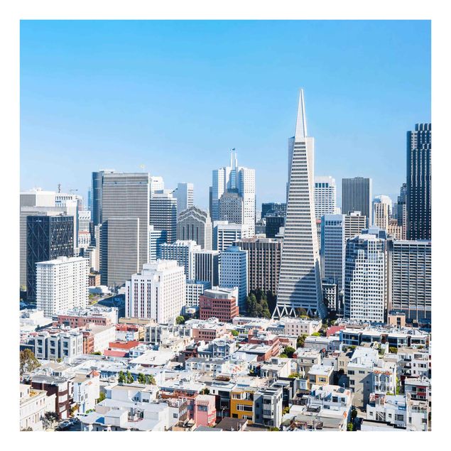 Glasbild - San Francisco Skyline - Quadrat 1:1