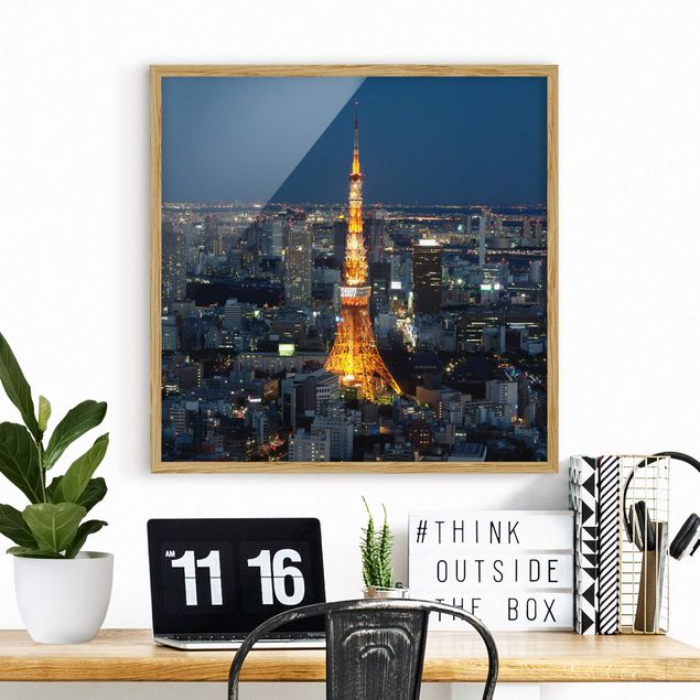 Moderne Bilder mit Rahmen Tokyo Tower
