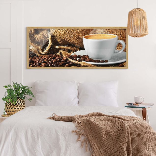 Bilder mit Rahmen Kaffee am Morgen