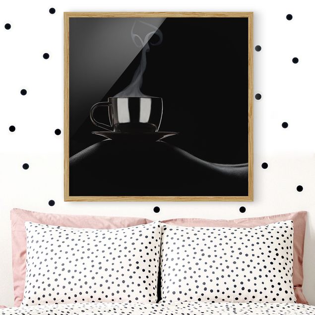 Moderne Bilder mit Rahmen Coffee in Bed