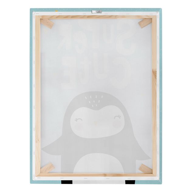 Leinwandbild - Super Cute Pinguin - Hochformat 4:3