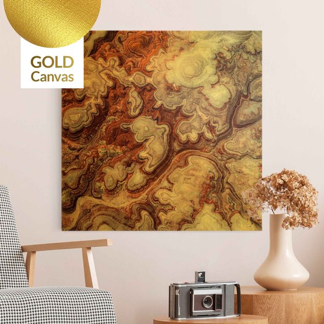 Leinwandbild Gold - Farbenpracht von Utah - Quadrat 1:1