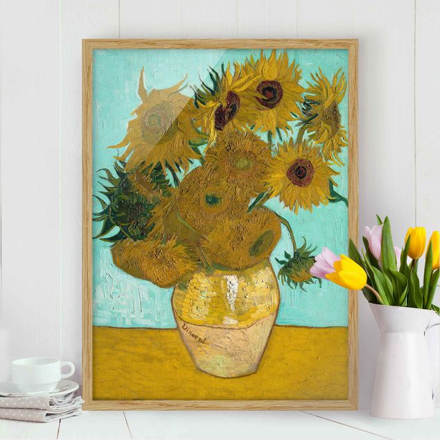 Impressionistische Gemälde Vincent van Gogh - Vase mit Sonnenblumen
