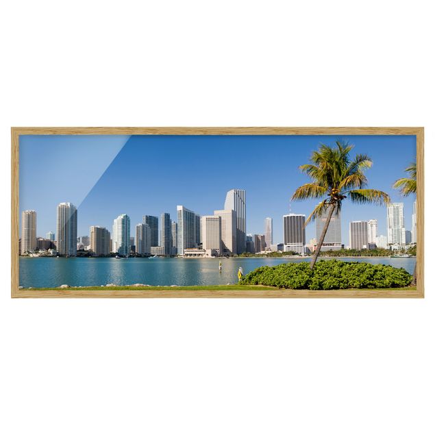 gerahmte Bilder Miami Beach Skyline