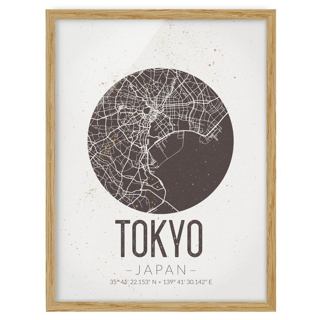 schöne Bilder Stadtplan Tokyo - Retro