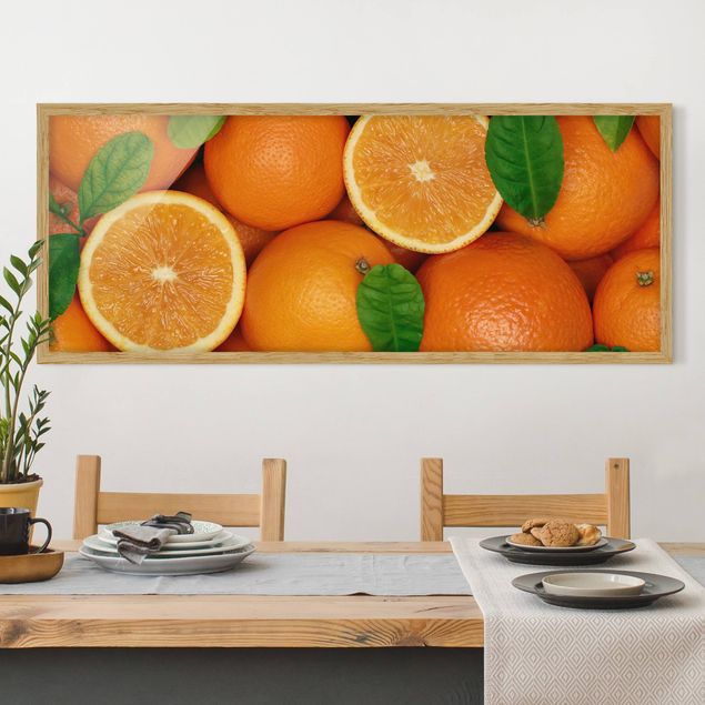 Moderne Bilder mit Rahmen Saftige Orangen