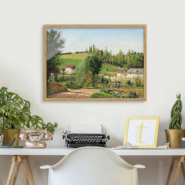 Gerahmte Kunstdrucke Camille Pissarro - Kleines Dorf