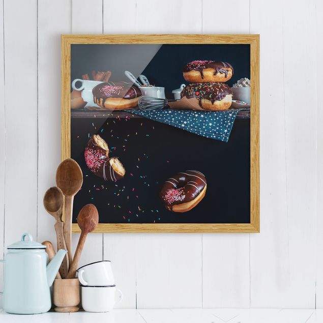 Moderne Bilder mit Rahmen Donuts vom Küchenregal