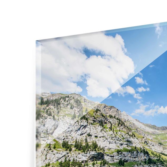 Glasbild - Traumhafter Bergsee - Quadrat 1:1