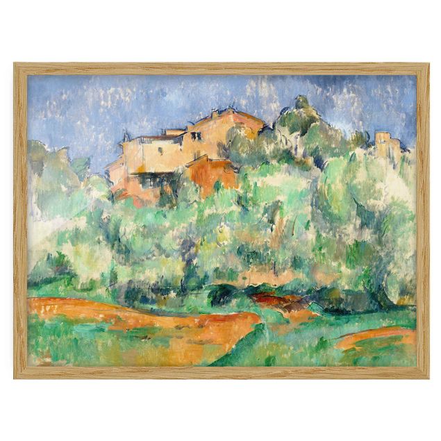 Natur Bilder mit Rahmen Paul Cézanne - Haus auf Anhöhe